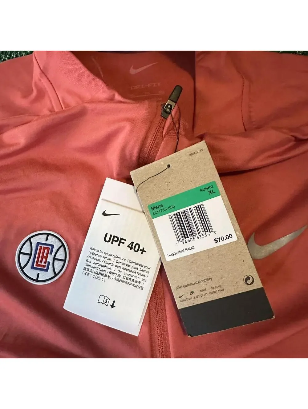 Nike Men's Dri-fit Element Half Zip Running top LA Clippers edition